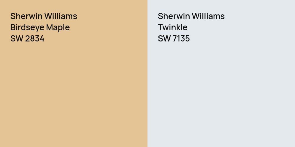 Sherwin Williams Birdseye Maple vs. Sherwin Williams Twinkle