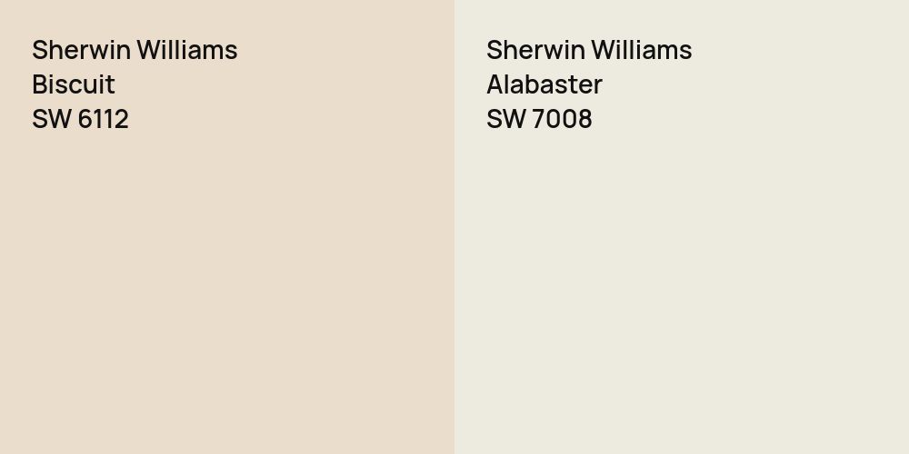 Sherwin Williams Biscuit vs. Sherwin Williams Alabaster