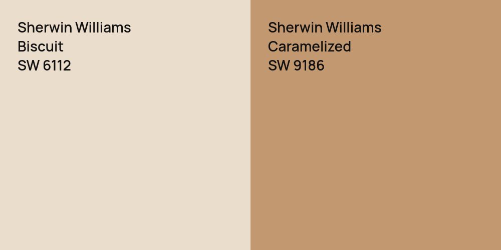 Sherwin Williams Biscuit vs. Sherwin Williams Caramelized