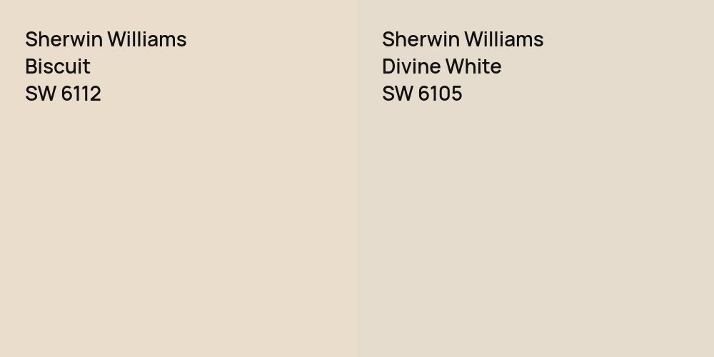 Sherwin Williams Biscuit vs. Sherwin Williams Divine White