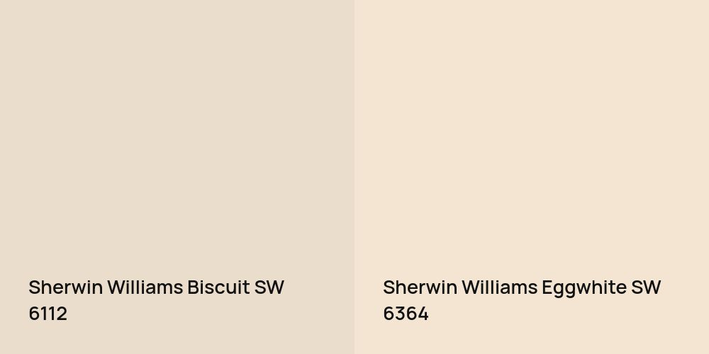 Sherwin Williams Biscuit vs. Sherwin Williams Eggwhite