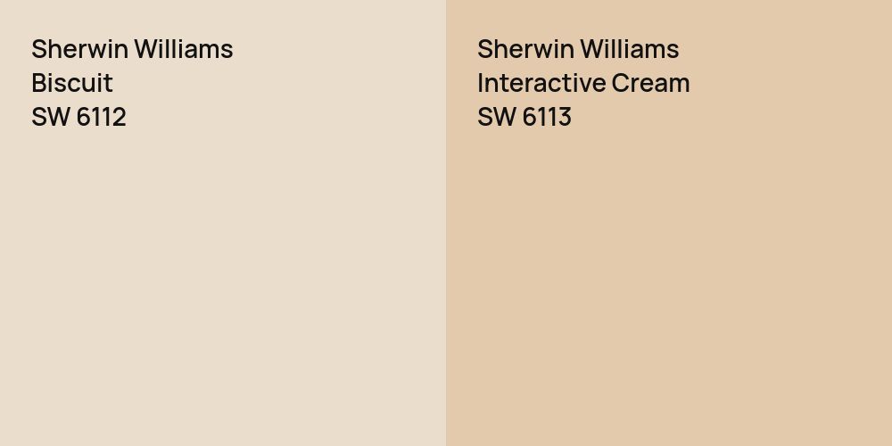 Sherwin Williams Biscuit vs. Sherwin Williams Interactive Cream