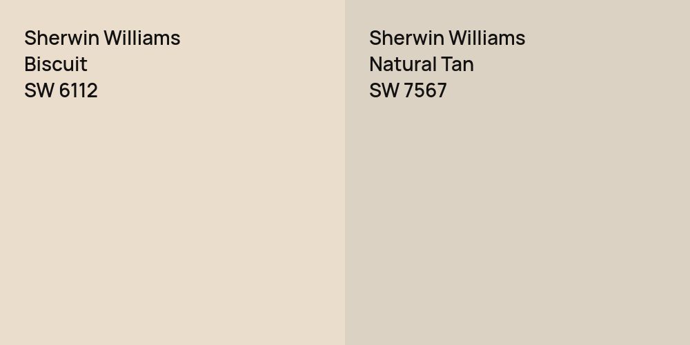 Sherwin Williams Biscuit vs. Sherwin Williams Natural Tan