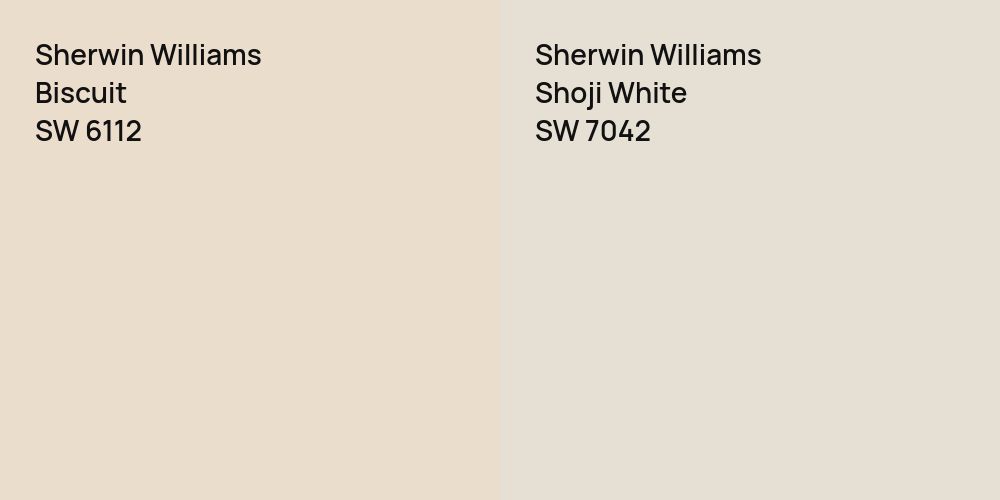 Sherwin Williams Biscuit vs. Sherwin Williams Shoji White