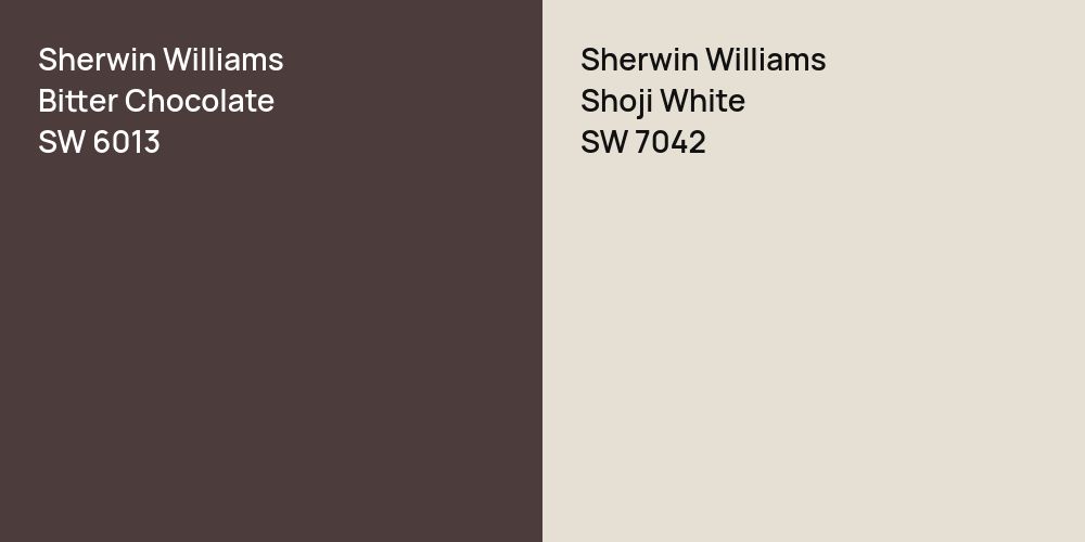 Sherwin Williams Bitter Chocolate vs. Sherwin Williams Shoji White