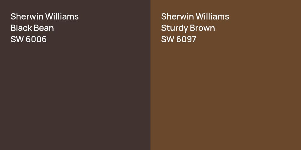 Sherwin Williams Black Bean vs. Sherwin Williams Sturdy Brown