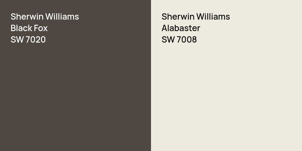 Sherwin Williams Black Fox vs. Sherwin Williams Alabaster