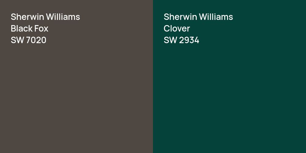 Sherwin Williams Black Fox vs. Sherwin Williams Clover