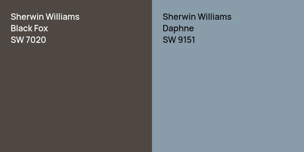 Sherwin Williams Black Fox vs. Sherwin Williams Daphne