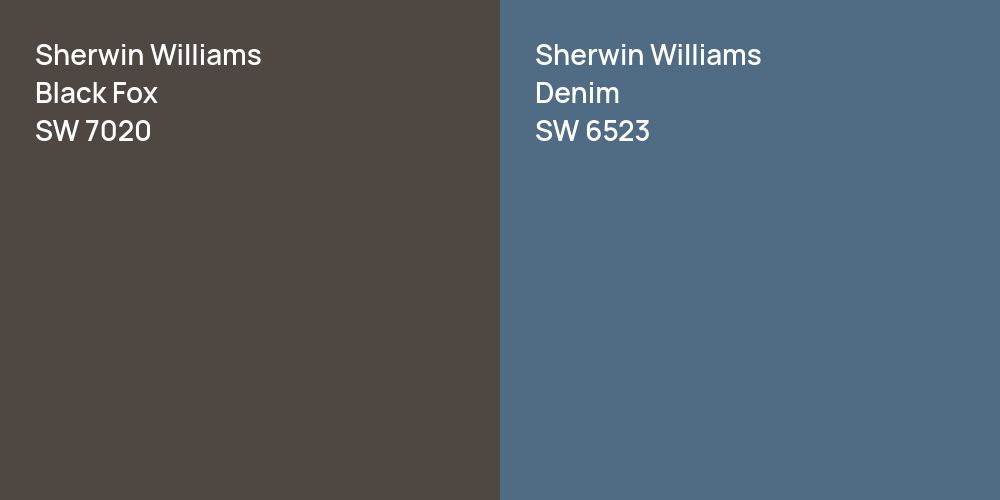 Sherwin Williams Black Fox vs. Sherwin Williams Denim