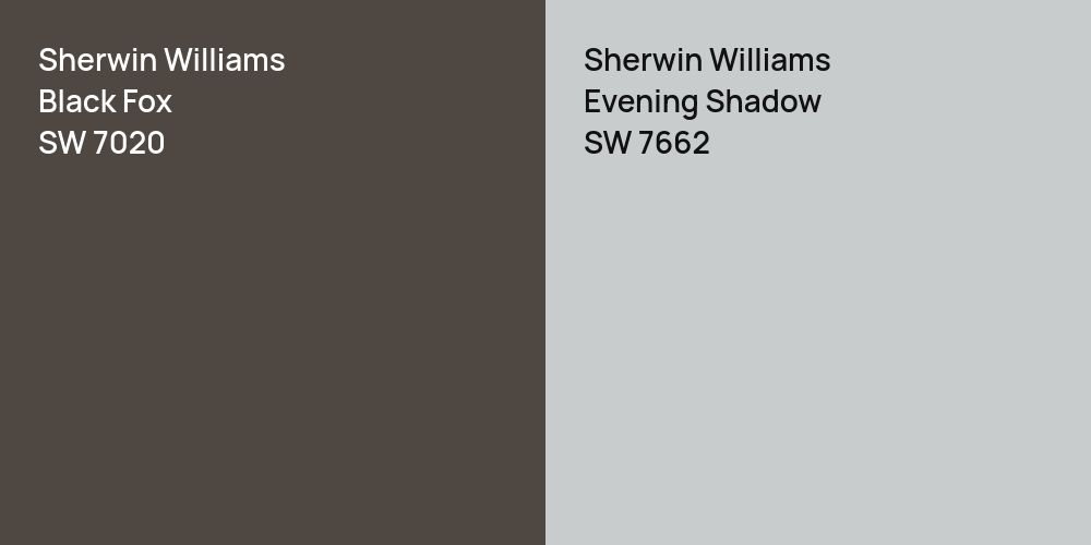 Sherwin Williams Black Fox vs. Sherwin Williams Evening Shadow