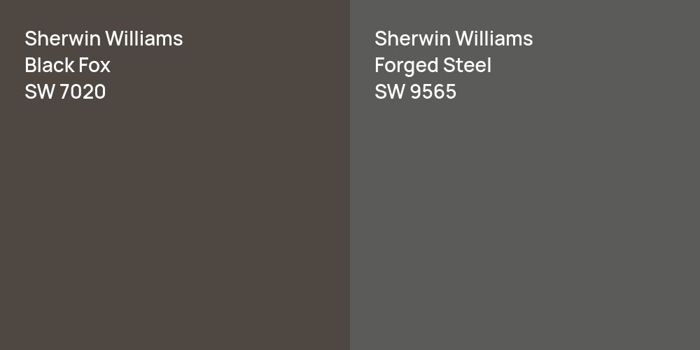 Sherwin Williams Black Fox vs. Sherwin Williams Forged Steel