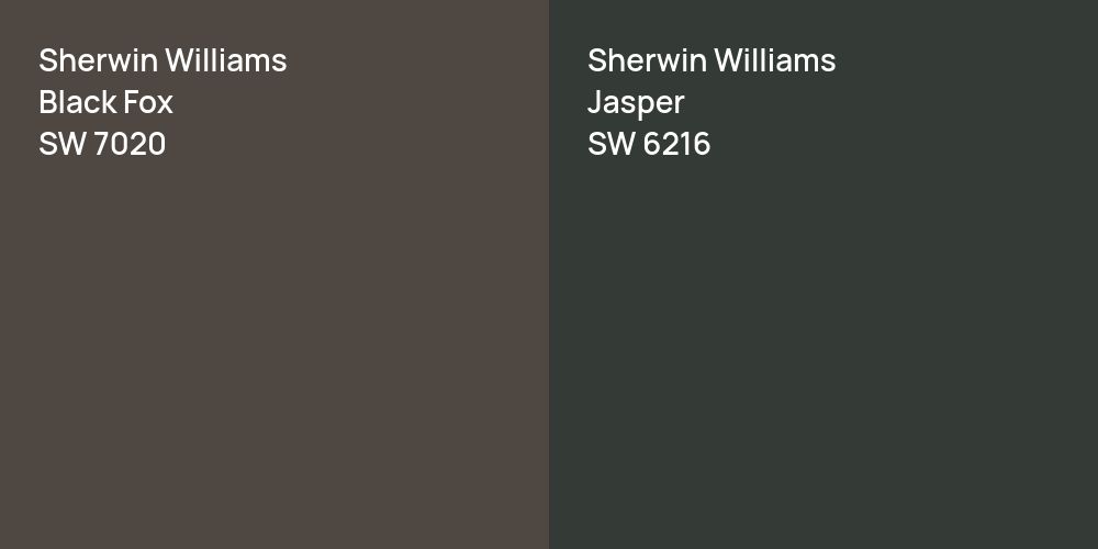 Sherwin Williams Black Fox vs. Sherwin Williams Jasper