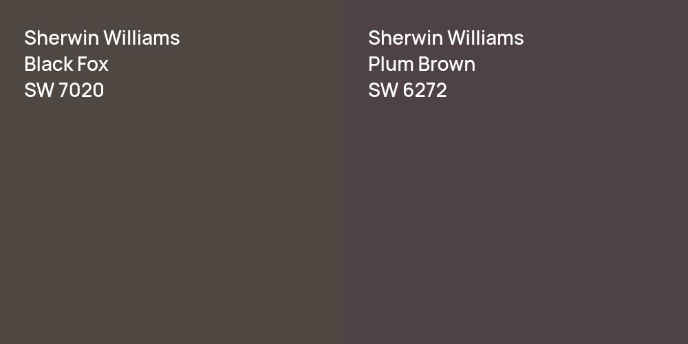 Sherwin Williams Black Fox vs. Sherwin Williams Plum Brown