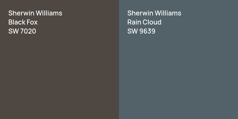 Sherwin Williams Black Fox vs. Sherwin Williams Rain Cloud