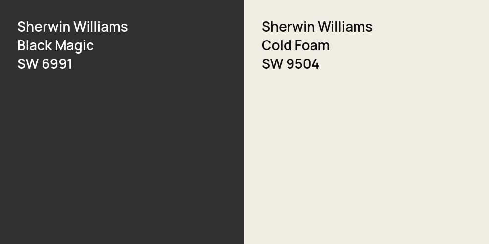 Sherwin Williams Black Magic vs. Sherwin Williams Cold Foam