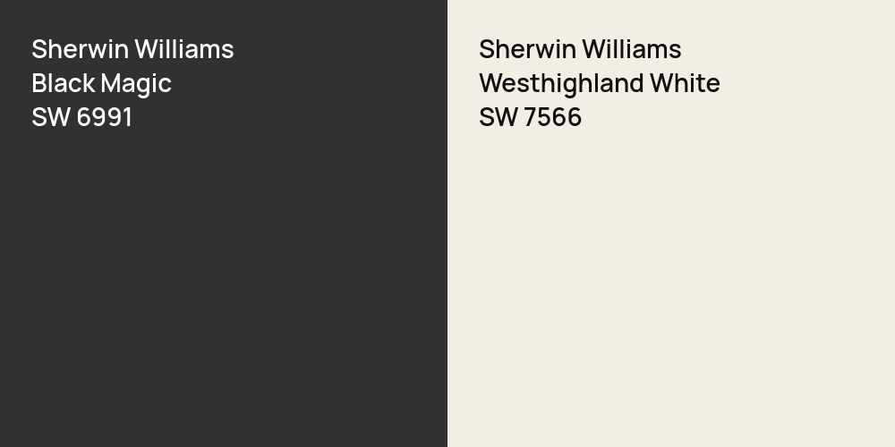 Sherwin Williams Black Magic vs. Sherwin Williams Westhighland White