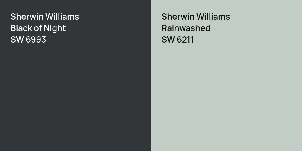 Sherwin Williams Black of Night vs. Sherwin Williams Rainwashed