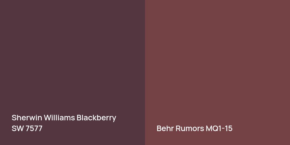 Sherwin Williams Blackberry vs. Behr Rumors