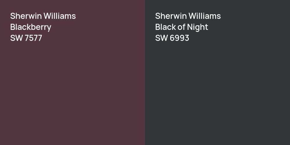 Sherwin Williams Blackberry vs. Sherwin Williams Black of Night