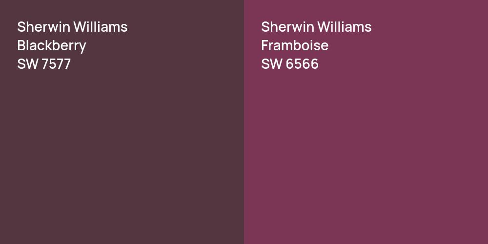 Sherwin Williams Blackberry vs. Sherwin Williams Framboise