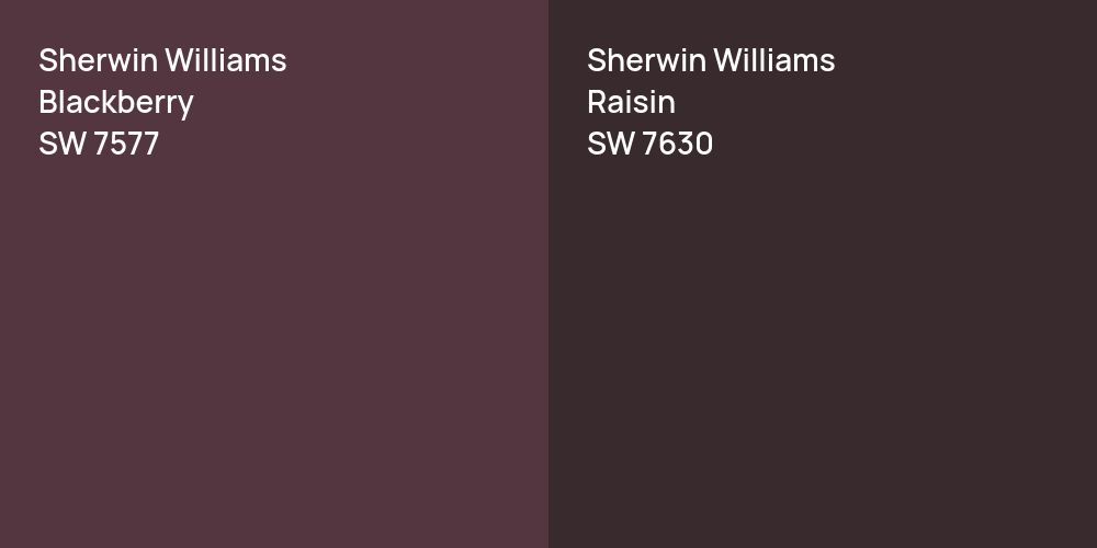 Sherwin Williams Blackberry vs. Sherwin Williams Raisin