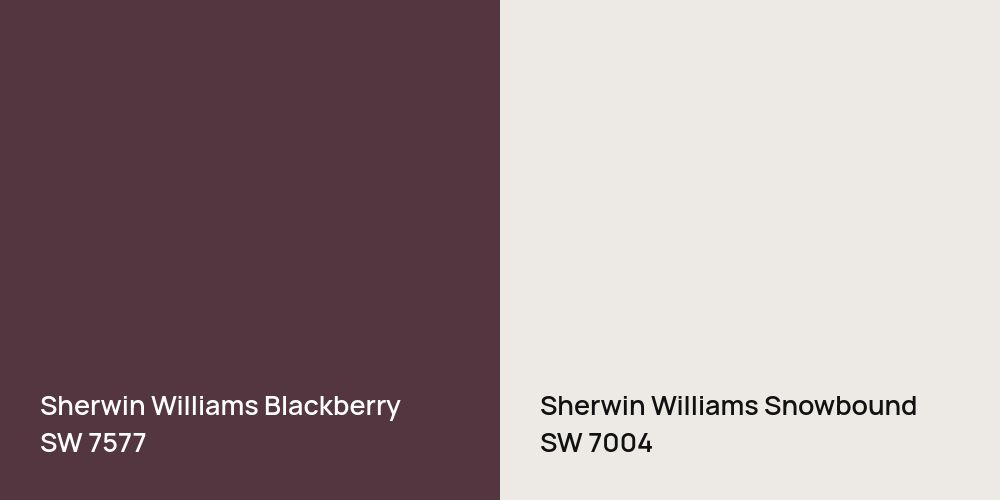 Sherwin Williams Blackberry vs. Sherwin Williams Snowbound