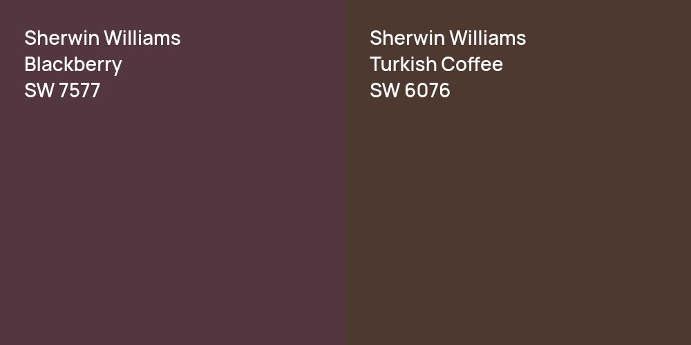 Sherwin Williams Blackberry vs. Sherwin Williams Turkish Coffee