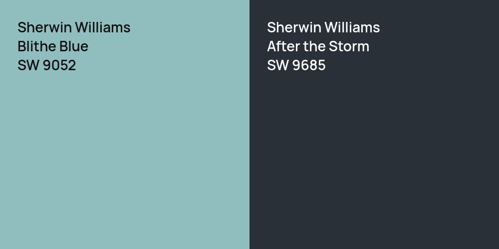 Sherwin Williams Blithe Blue vs. Sherwin Williams After the Storm