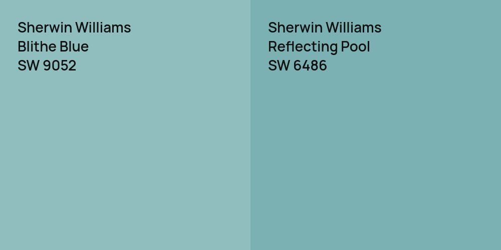 Sherwin Williams Blithe Blue vs. Sherwin Williams Reflecting Pool