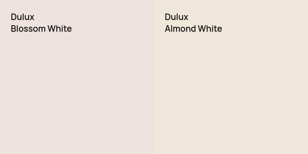 Dulux Blossom White vs. Dulux Almond White