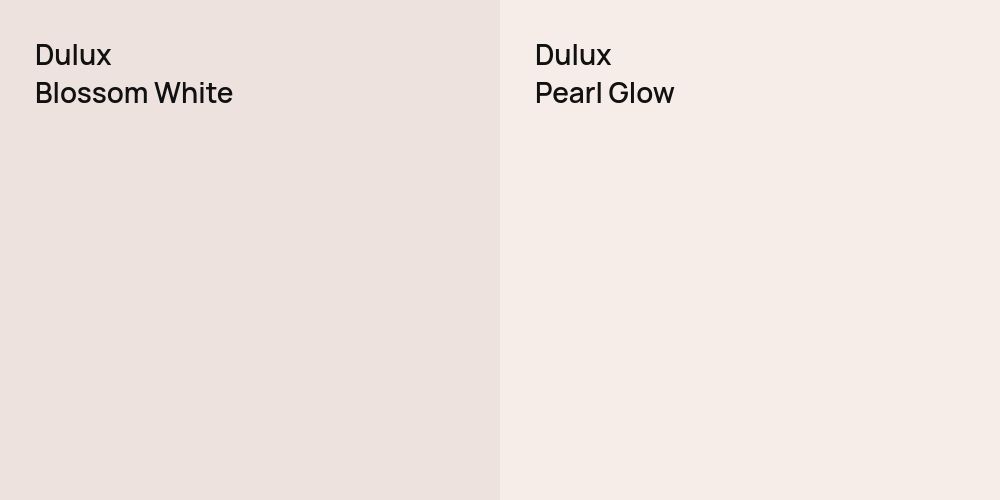 Dulux Blossom White vs. Dulux Pearl Glow