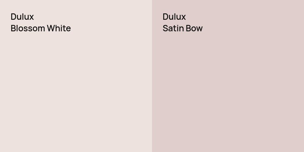 Dulux Blossom White vs. Dulux Satin Bow