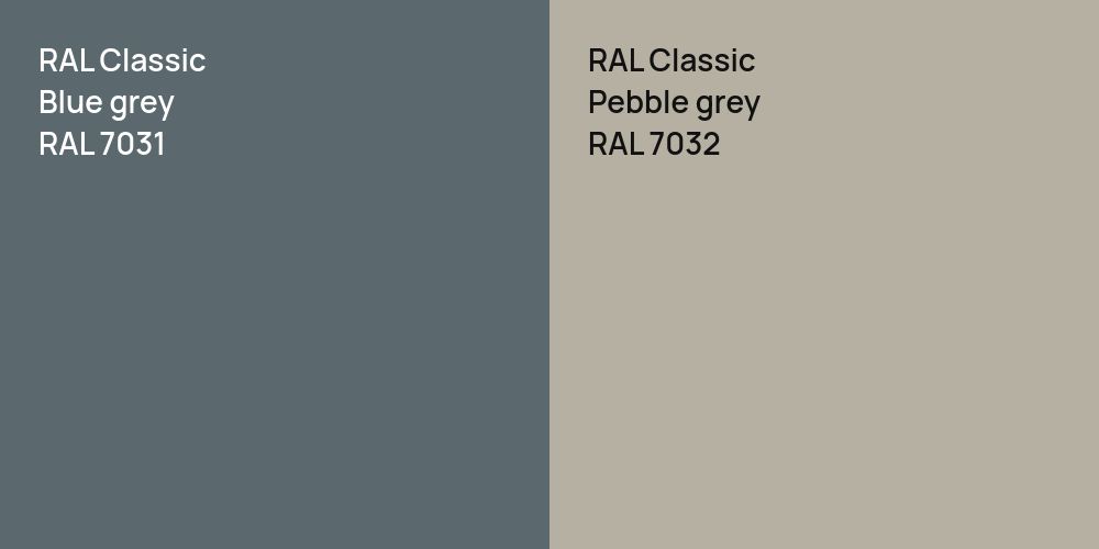 RAL Classic  Blue grey vs. RAL Classic  Pebble grey