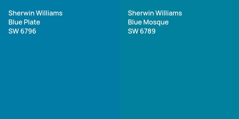 Sherwin Williams Blue Plate vs. Sherwin Williams Blue Mosque