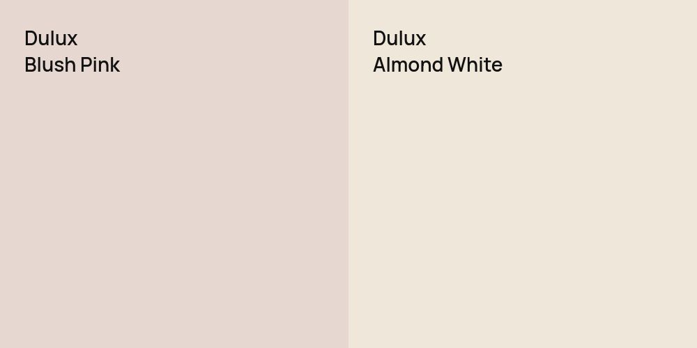 Dulux Blush Pink vs. Dulux Almond White