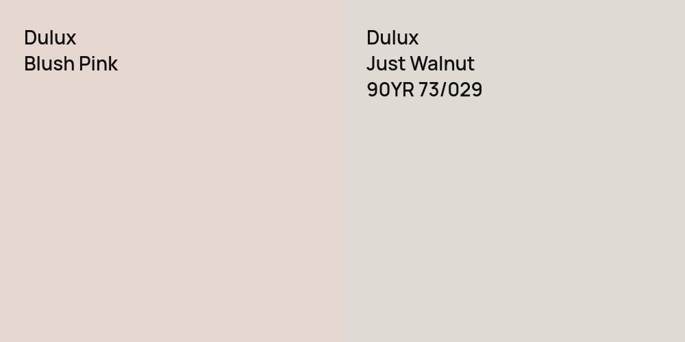 Dulux Blush Pink vs. Dulux Just Walnut