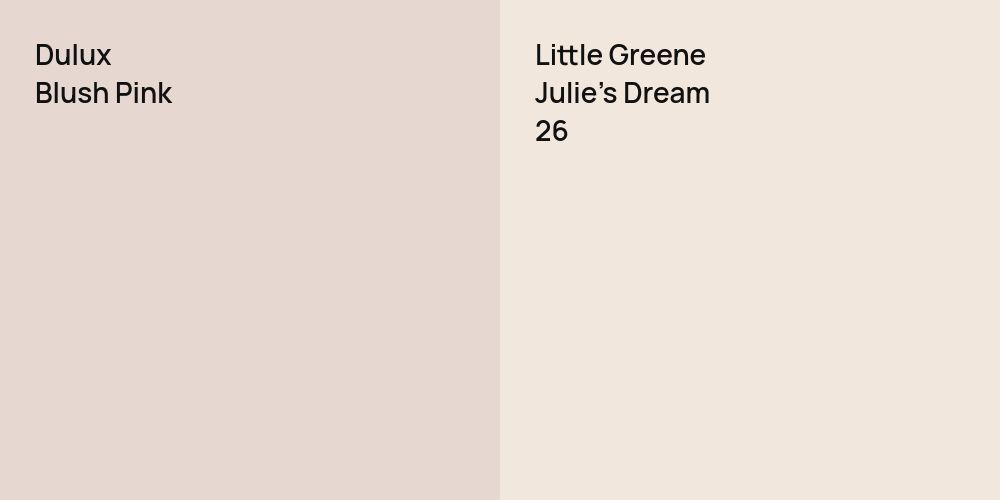 Dulux Blush Pink vs. Little Greene Julie's Dream