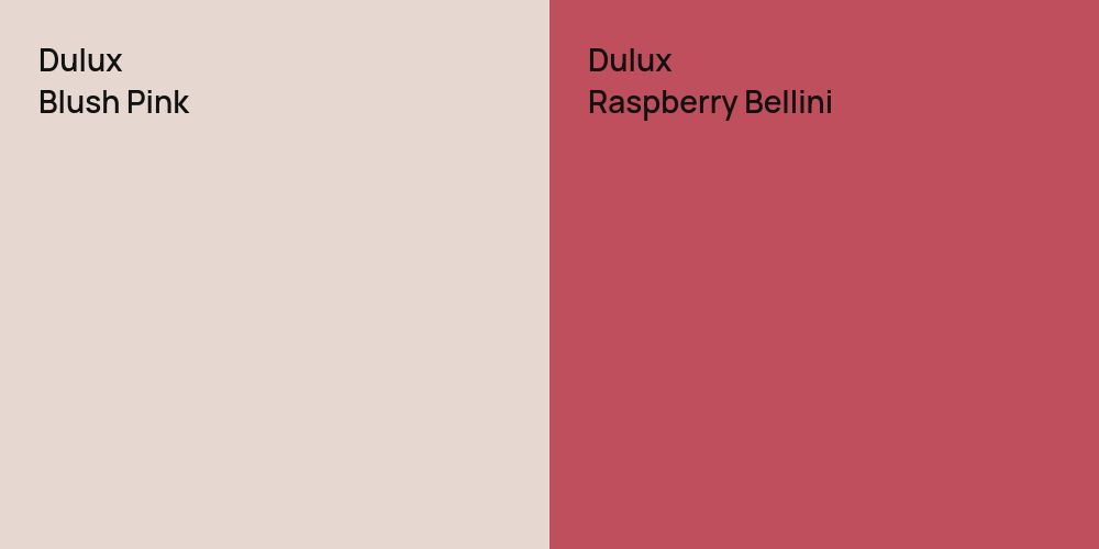 Dulux Blush Pink vs. Dulux Raspberry Bellini