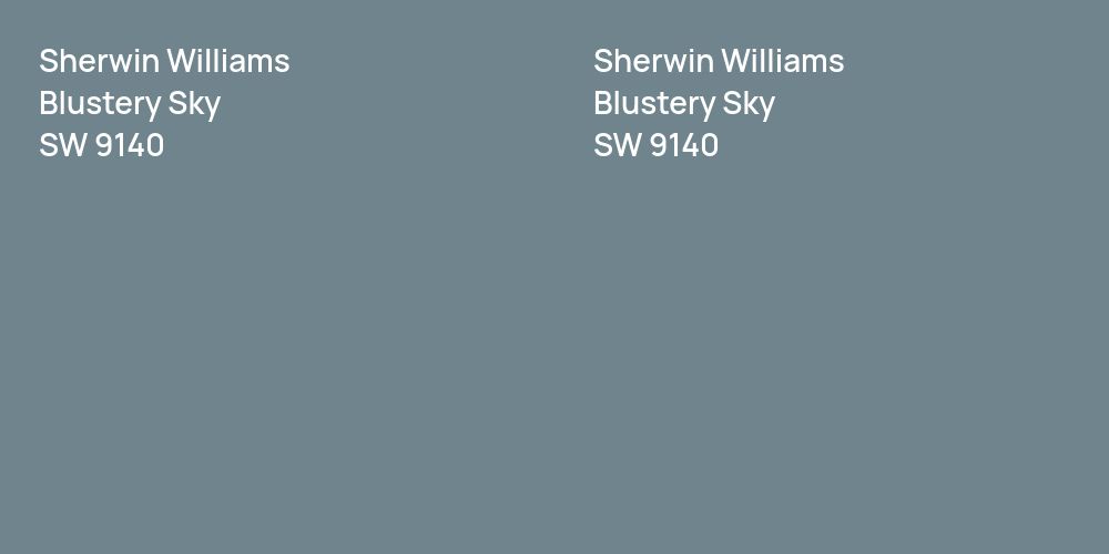 Sherwin Williams Blustery Sky vs. Sherwin Williams Blustery Sky