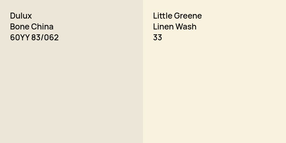 Dulux Bone China vs. Little Greene Linen Wash