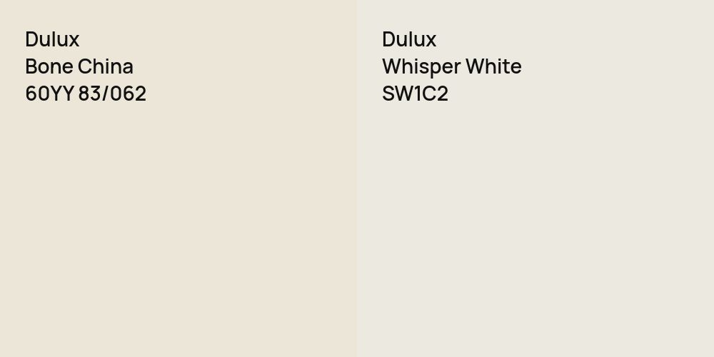 Dulux Bone China vs. Dulux Whisper White