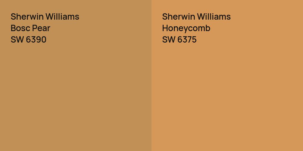 Sherwin Williams Bosc Pear vs. Sherwin Williams Honeycomb