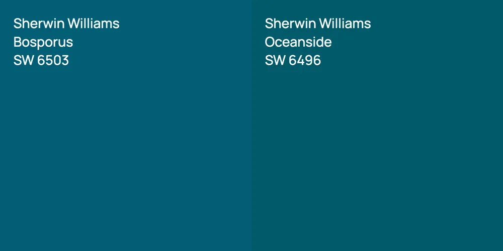 Sherwin Williams Bosporus vs. Sherwin Williams Oceanside