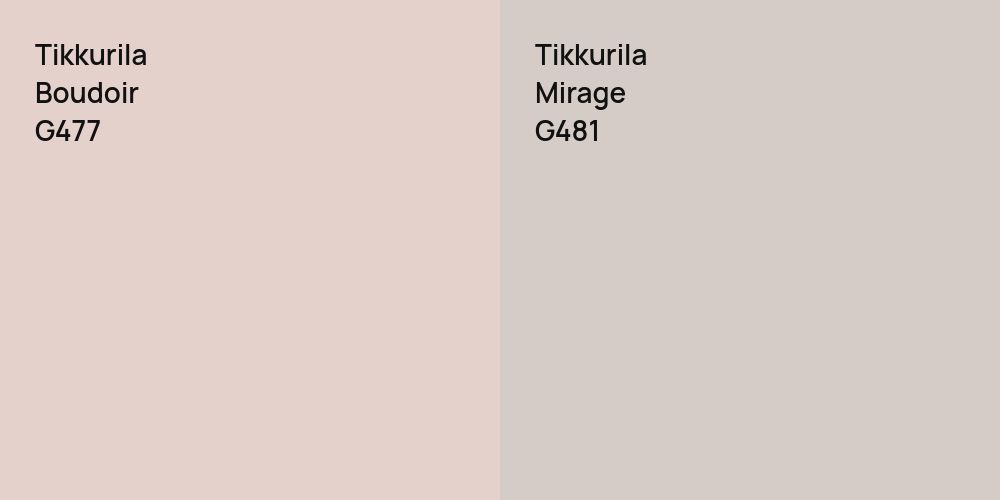 Tikkurila Boudoir vs. Tikkurila Mirage