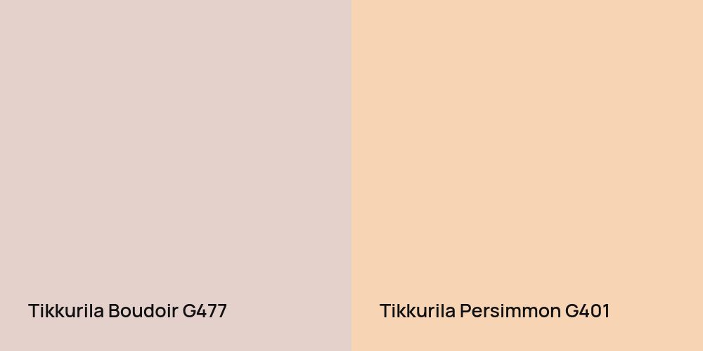 Tikkurila Boudoir vs. Tikkurila Persimmon