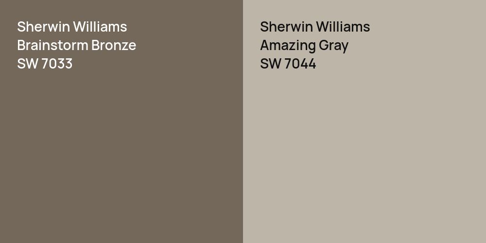 Sherwin Williams Brainstorm Bronze vs. Sherwin Williams Amazing Gray