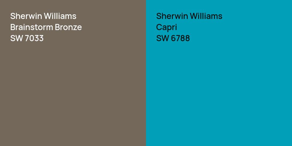 Sherwin Williams Brainstorm Bronze vs. Sherwin Williams Capri