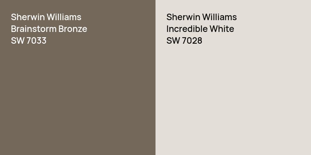 Sherwin Williams Brainstorm Bronze vs. Sherwin Williams Incredible White