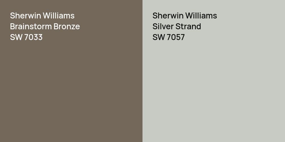 Sherwin Williams Brainstorm Bronze vs. Sherwin Williams Silver Strand